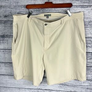 Peter Millar Men's Water Tan 42 Chino Flat Front Swim Shorts No Mesh Lining